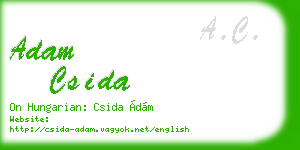 adam csida business card